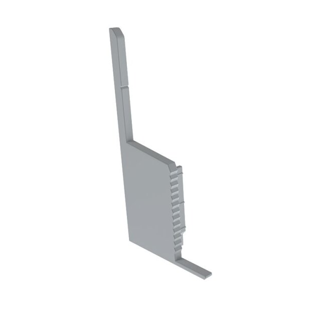Profil Endkappe, Endkappe P-EL-03-10 Set 2 Stk, Kunststoff, Grau, Tiefe: 45 mm, Höhe: 27.7 mm