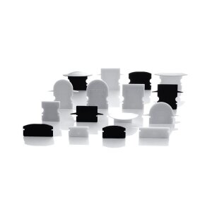 Profil Endkappe, Endkappe F-ET-02-15 Set 2 Stk, Kunststoff, Schwarz, Tiefe: 30 mm, Breite: 16 mm, Hö