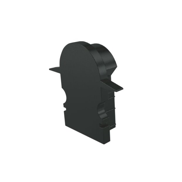Profil Endkappe, Endkappe R-ET-02-08 Set 2 Stk, Kunststoff, Schwarz, Tiefe: 23 mm, Breite: 6 mm, Höh