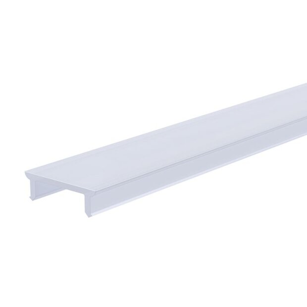 Deko-Light, Profil Abdeckung, Abdeckung P-02-10 begehbar, Polycarbonat, Weiß, Satiniert 40% Transmis