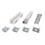 Profil Halteklammer, 2er Set Halteklammern für AU-10, Metall, Tiefe: 20 mm, Breite: 16.7 mm, Höhe: 7