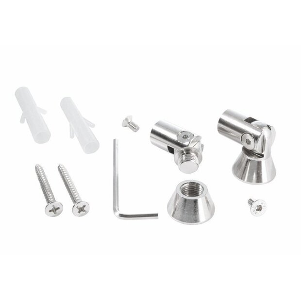 Profil Zubehör, Universal Halteclip Aufnahme (schwenkbar) Set 2 Stk, Metall, Silber