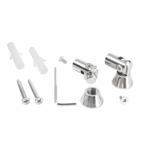 Profil Zubehör, Universal Halteclip Aufnahme (schwenkbar) Set 2 Stk, Metall, Silber