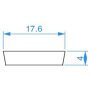 Deko-Light, Profil Abdeckung, Abdeckung I-01-12, Kunststoff, Satiniert 40% Transmission, Tiefe: 2000