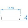 Deko-Light, Profil Abdeckung, Abdeckung I-02-12, Kunststoff, Satiniert 40% Transmission, Tiefe: 1000