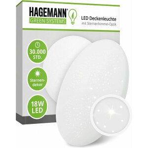 HAGEMANN Deckenaufbauleuchte Sternenhimmel - 18W, WW...