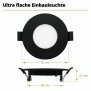 Hagemann 3W Deckeneinbauleuchte l ⌀68mm l 6000K l inkl.Trafo l schwarz