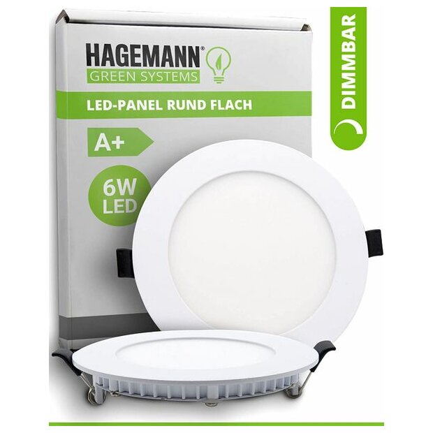 Hagemann 6W Deckeneinbauleuchte l ⌀100mm l 4000K l inkl.Trafo l weiß