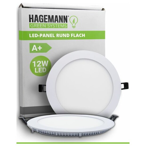 Hagemann 12W Deckeneinbauleuchte l ⌀150mm l 3000K l inkl.Trafo l weiß