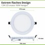 Hagemann 12W Deckeneinbauleuchte l ⌀150mm l 3000K l inkl.Trafo l weiß