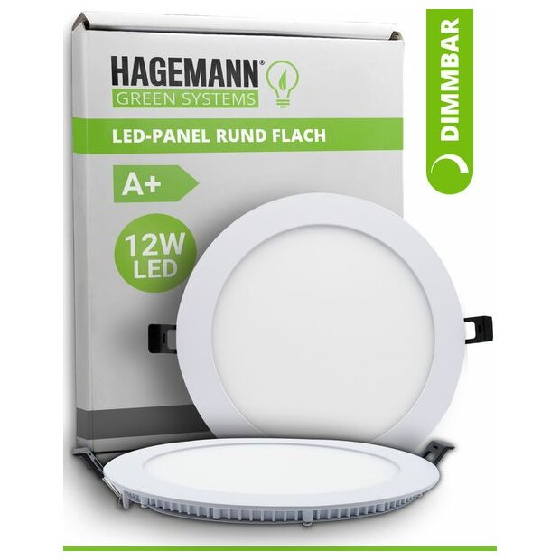 Hagemann 12W Deckeneinbauleuchte l ⌀150mm l 6000K l inkl.Trafo l weiß