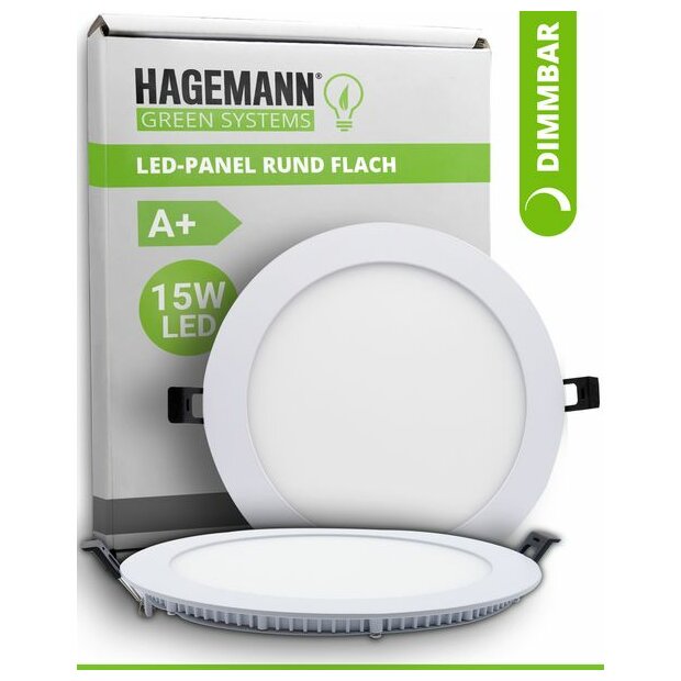 Hagemann 15W Deckeneinbauleuchte l ⌀175mm l 4000K l inkl.Trafo l weiß