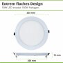 Hagemann 18W Deckeneinbauleuchte l ⌀200mm l 6000K l inkl.Trafo l weiß
