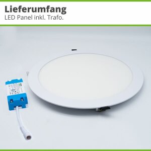 Hagemann 24W Deckeneinbauleuchte l ⌀300mm l 3000K l inkl.Trafo l weiß