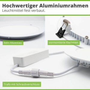 Hagemann 24W Deckeneinbauleuchte l ⌀300mm l 4000K l...