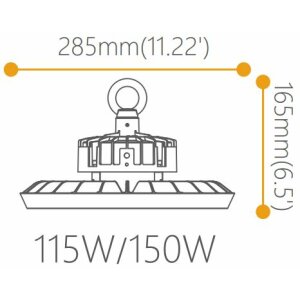 HAGEMANN LED Hallenstrahler Ripple high bay - 150W, WW...