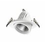 Hagemann Downlight Rund Schwenkbar | 43W | 4600 lm | CRI80 | 30° | Bridgelux COB V18B G8 | Gehäusefarbe: Weiß | Warmweiß (3000K)
