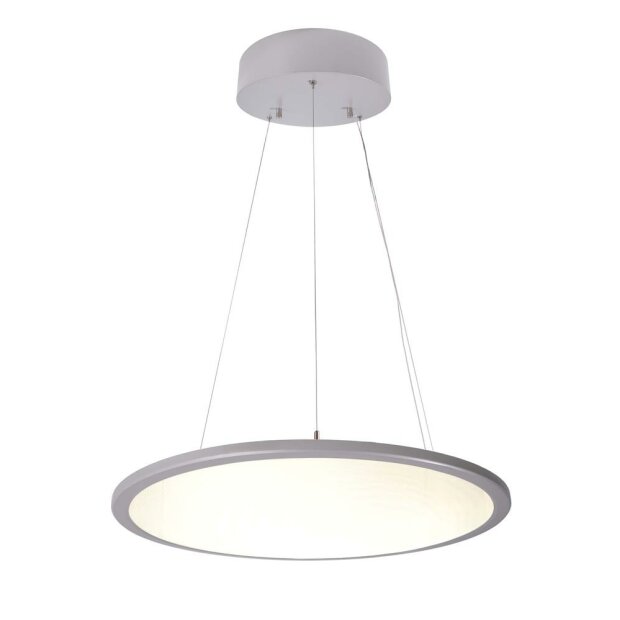 Pendelleuchte, LED Panel transparent Rund 580 mm, 53 W, DIM, 3000 K, Aluminium, 220-240 V/AC