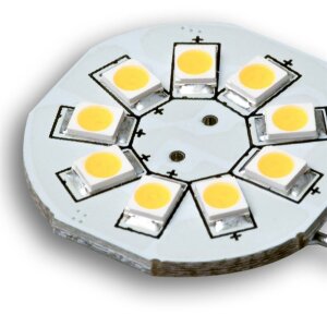 G4 LED 9SMD, 1,5W, warmweiß, Pin seitlich