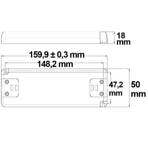 LED Trafo 24V/DC, 0-30W, ultraflach, SELV