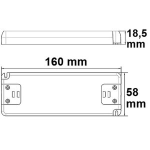 LED Trafo 12V/DC, 0-50W, ultraflach, SELV