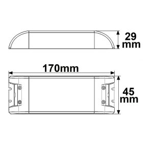 LED Trafo 12V/DC, 0-70W, SELV