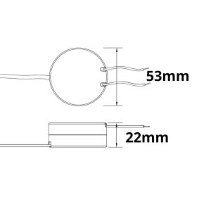 LED Trafo 12V/DC, 0-8W, runde Bauform, SELV