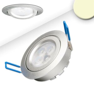 LED Einbaustrahler, silber, 8W, 72°, rund,...