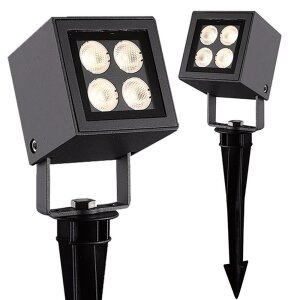 LED Aussenstrahler Cube IP65, 4x2W CREE, anthrazit,...