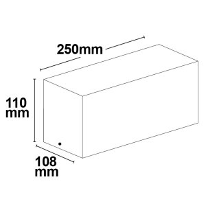 Wandleuchte BOX-II 1xE27, IP54, anthrazit, exkl....