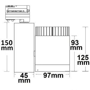 3-PH Schienen-Strahler Bread Light 40W 30°-50° weiß matt