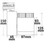 3-PH Schienen-Strahler Bread Light 40W 30°-50° weiß matt