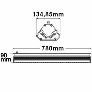 LED Hallenleuchte LN 150W, 30°, IP65, 1-10V dimmbar, kaltweiß