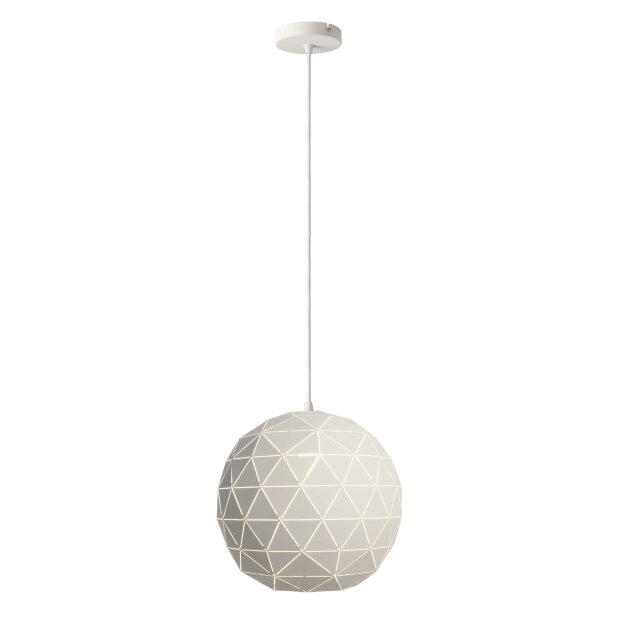 Pendelleuchte, Asterope Rund 400 mm, 1x max. 40 W E27, Weiß, 220-240 V/AC