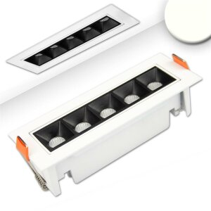 LED Einbauleuchte Raster Line weiß/schwarz, 10W,...