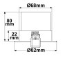 Einbaurahmen rund, Lochausschnitt 68mm, Alu schwarz, für GU10/MR16 Spots