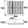 LED Flutlicht 1.350W, 130x25° asymmetrisch, variabel, 1-10V dimmbar, neutralweiß, IP66