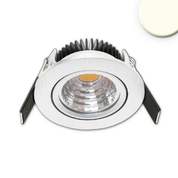 LED Einbauleuchte 68 MiniAMP alu gebürstet 5W, 24V DC, 3000K, dimmbar