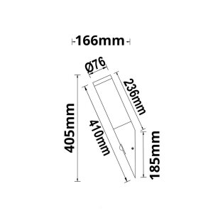 Wandleuchte anthrazit, PIR Bewegungssensor, IP44, 1x E27 Fassung, exkl. Leuchtmittel