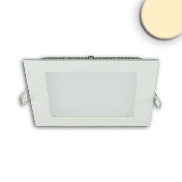 LED Downlight, 9W, eckig, ultraflach, blendungsreduziert, weiß, warmweiß, dimmbar CRI90