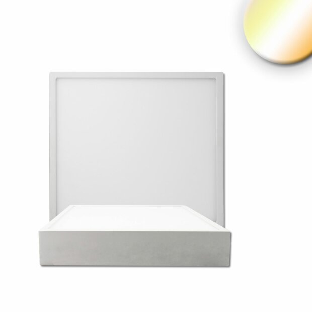 LED Deckenleuchte PRO weiß, 8W, eckig, 120x120mm, ColorSwitch 2700|3000|4000K, dimmbar