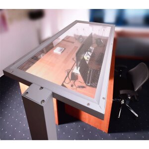 Stehleuchte, Office One Transparent, 55 W, Touch DIM, 4000 K, Aluminium, 200-240 V/AC