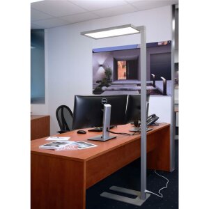 Stehleuchte, Office One Transparent, 55 W, Touch DIM, 4000 K, Aluminium, 200-240 V/AC