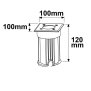 Bodeneinbaustrahler für GU10 Spots, eckig, IP67, exkl. Leuchtmittel