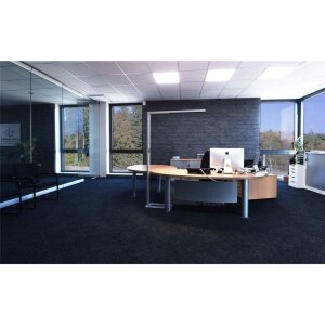 Stehleuchte, Office Three Motion Up and Down, 80 W, Touch Dim, 4000 K, Aluminium, 200-240 V/AC