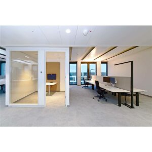 Stehleuchte, Office Three Motion Up and Down, 80 W, Touch Dim, 4000 K, Weiß, 200-240 V/AC
