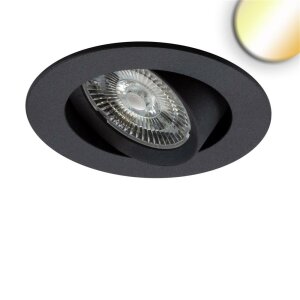 LED Einbauleuchte Slim68 Alu schwarz, rund, 6W|6W, 24V...