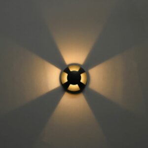LED Bodeneinbaustrahler, rund 4SIDE 60mm, schwarz, 12-24V, IP67, 3W, 60°, warmweiß