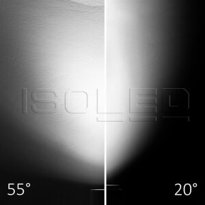 3-Phasen Schienen-Strahler fokussierbar, 8W, 20°-55°, weiß matt, 4000K, dimmbar