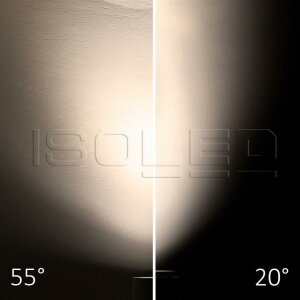 3-Phasen Schienen-Strahler fokussierbar, 8W, 20°-55°, weiß matt, 3000K, dimmbar